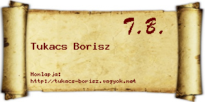 Tukacs Borisz névjegykártya